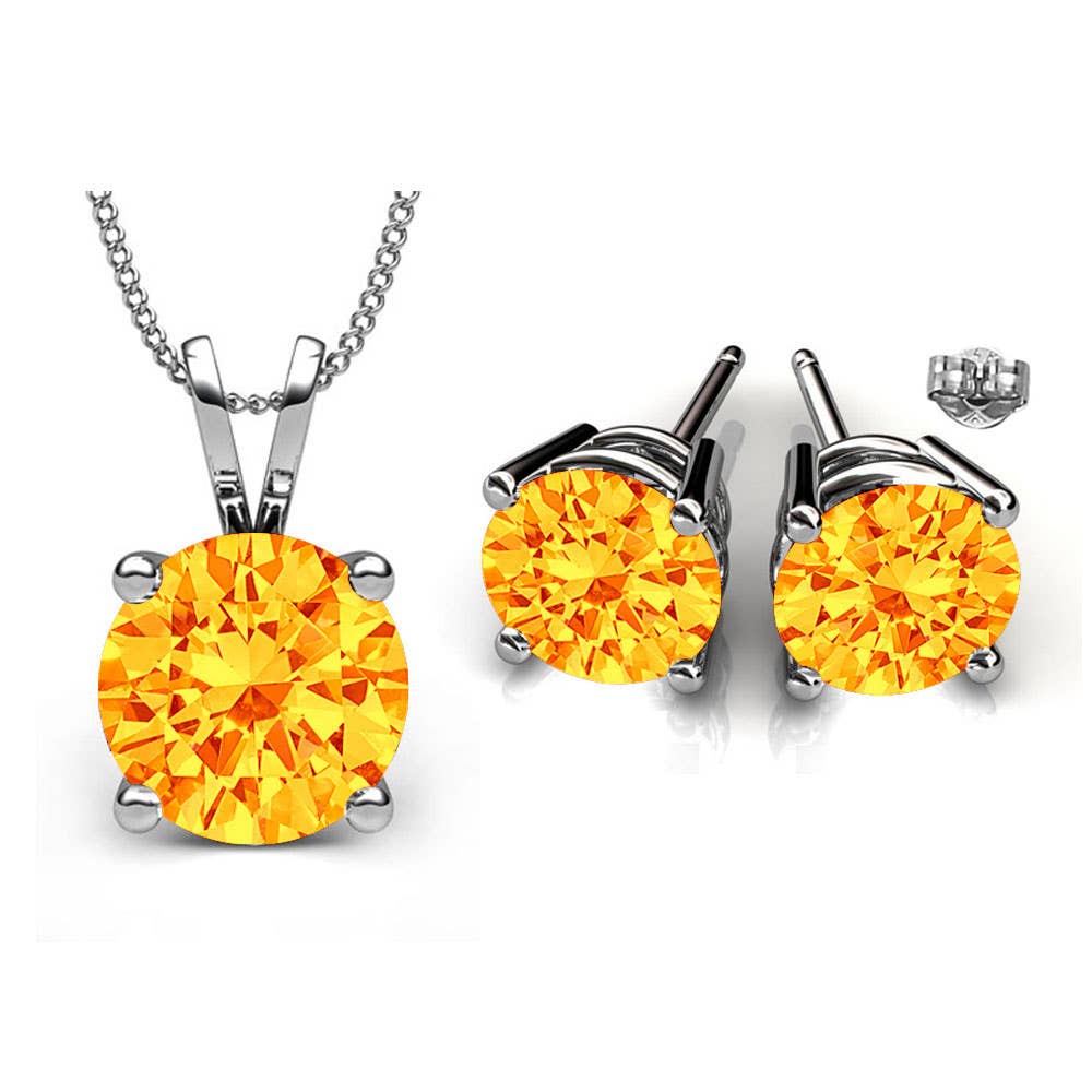 Minimalist Swarovski Crystal Set: Crystal