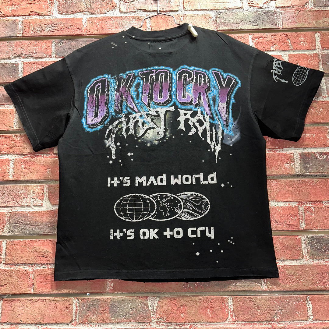 First Row- It’s a mad world skull T-shirt