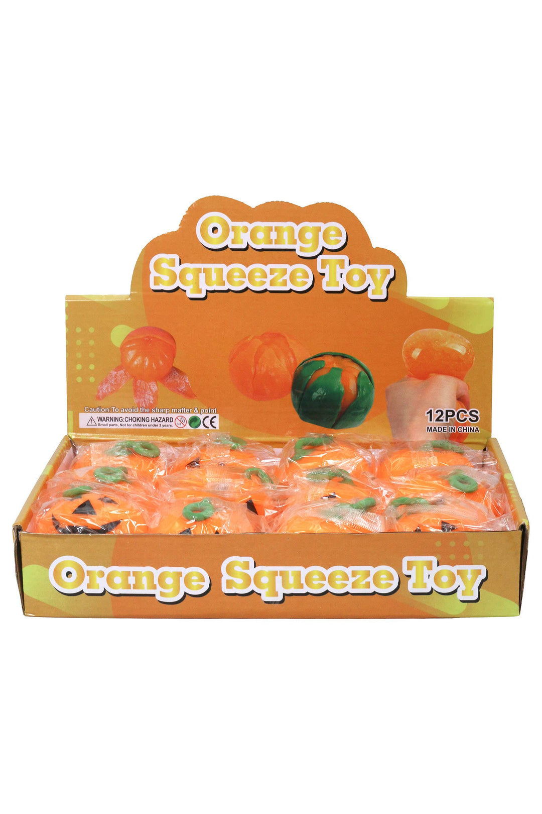Halloween Jack-o-Lantern Fluffy Slime Filled Squishy Toy: ORANGE / ONE SIZE