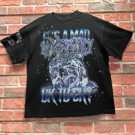 First Row- It’s a mad world skull T-shirt