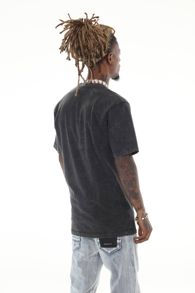 Heavyweight Acid Wash Black Tshirt: M
