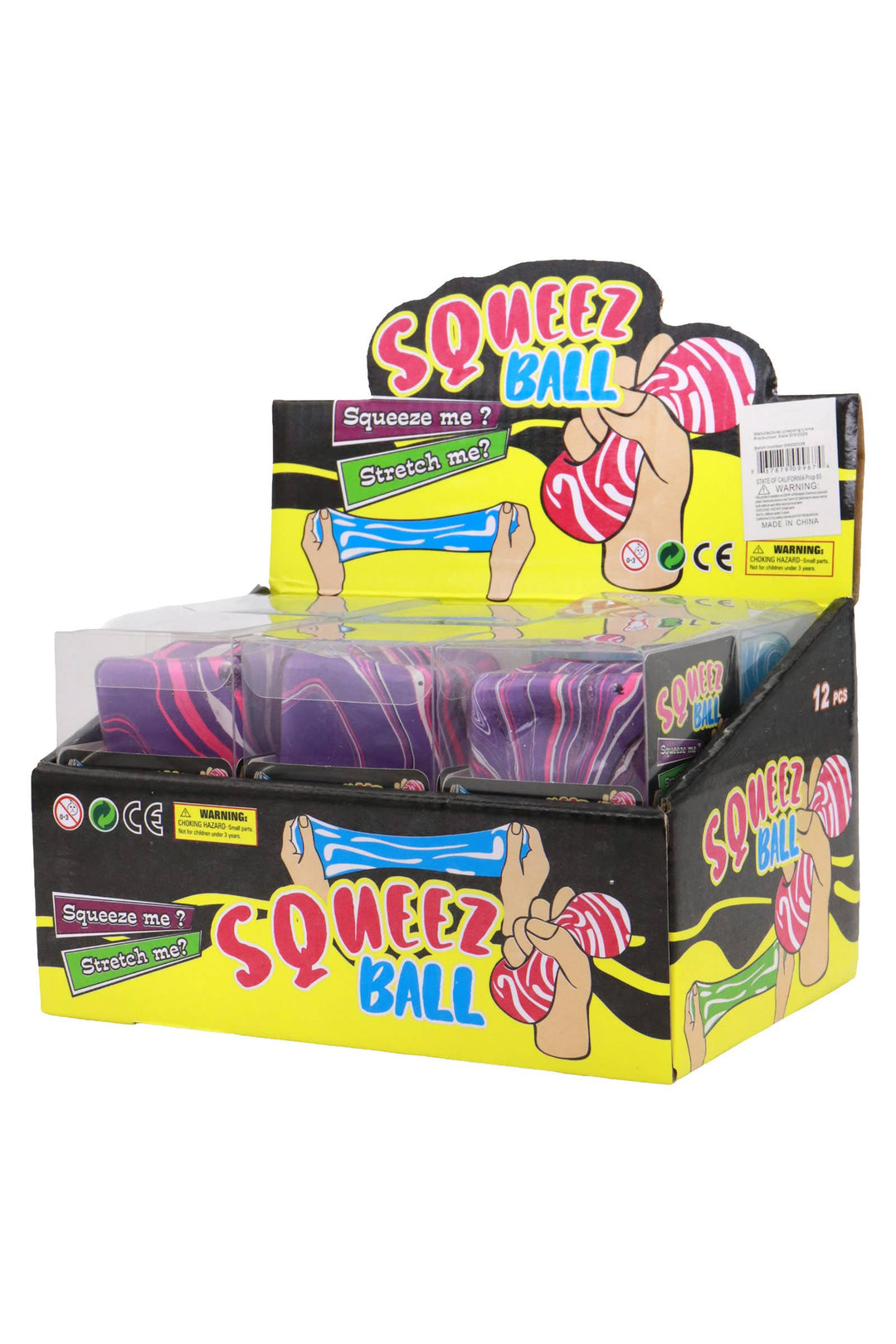 Marbled Cube Putty Filled Squishy - 12 Pcs: ASSORTED / ONE SIZE