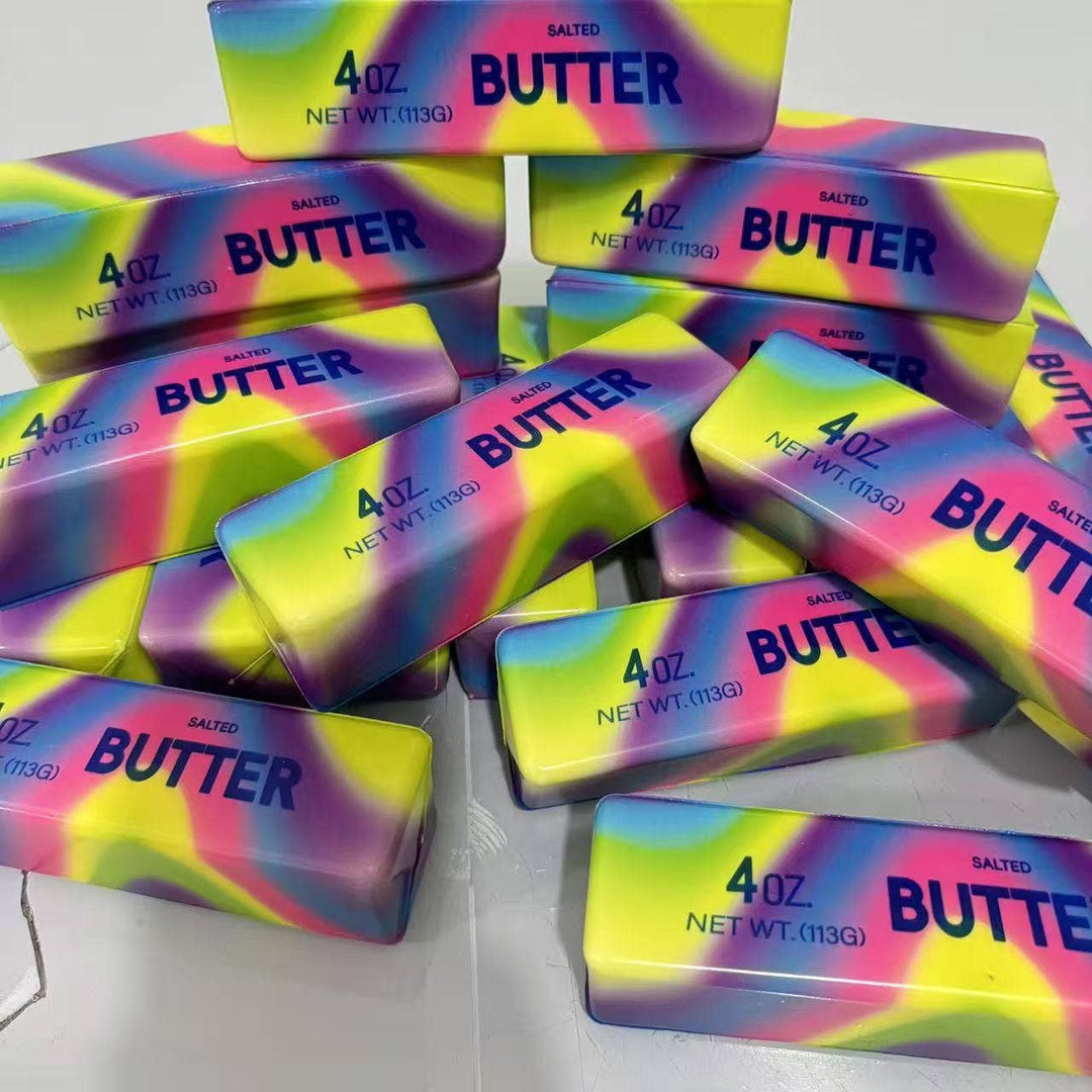 Realistic Butter Stick Squishy Slow Rising Stress Relief Sensory Fidget Toy: Waffle grid chocolate / 1 pc