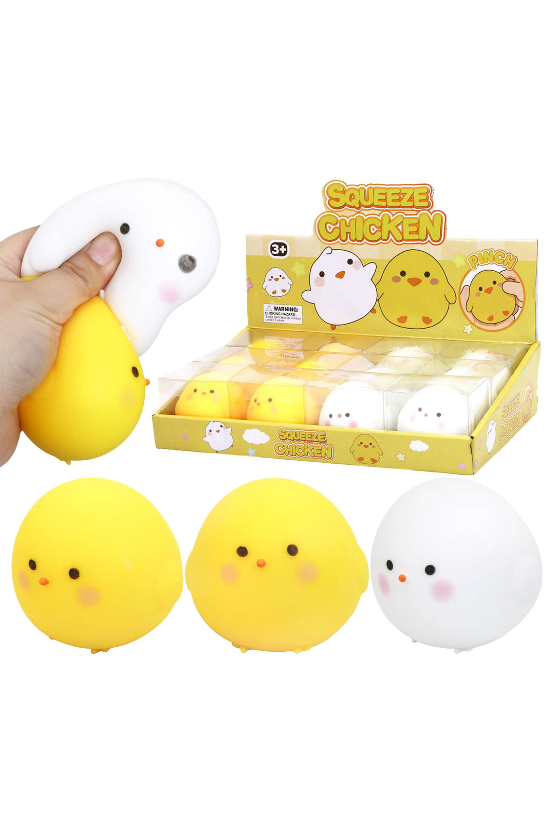Chubby Baby Chick Soft Fluffy Slime Filled Squishy Toy: ASSORTED / ONE SIZE
