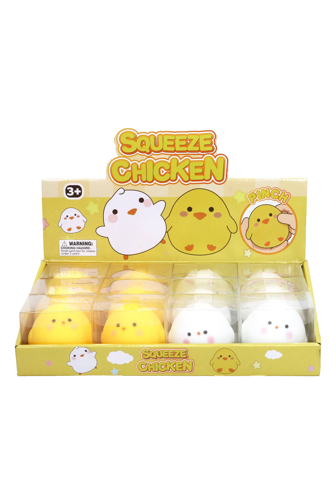Chubby Baby Chick Soft Fluffy Slime Filled Squishy Toy: ASSORTED / ONE SIZE