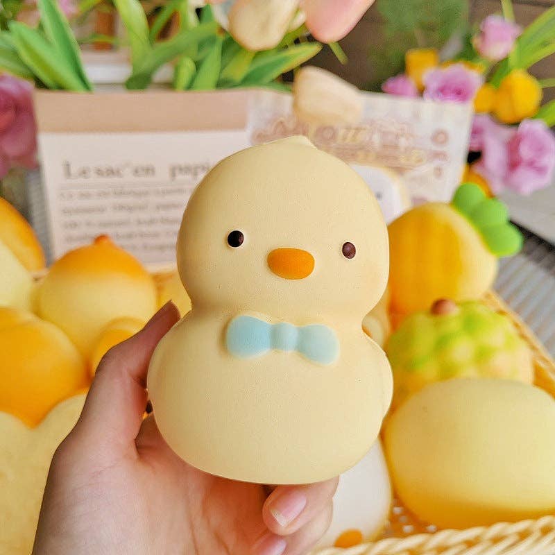 Realistic Food Bread Squishy Slow Rising Stress Relief Sensory Fidget Toy: Bread-chick / 1 pc