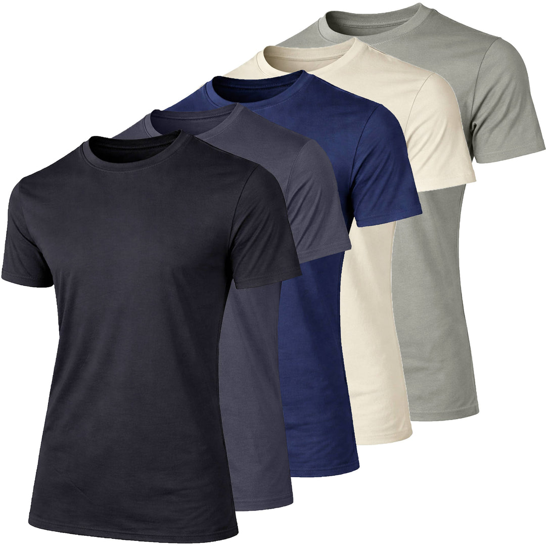 Men’s Short Sleeve Fashion Stretch Rayon Tees (M–3XL): Black / 2XL