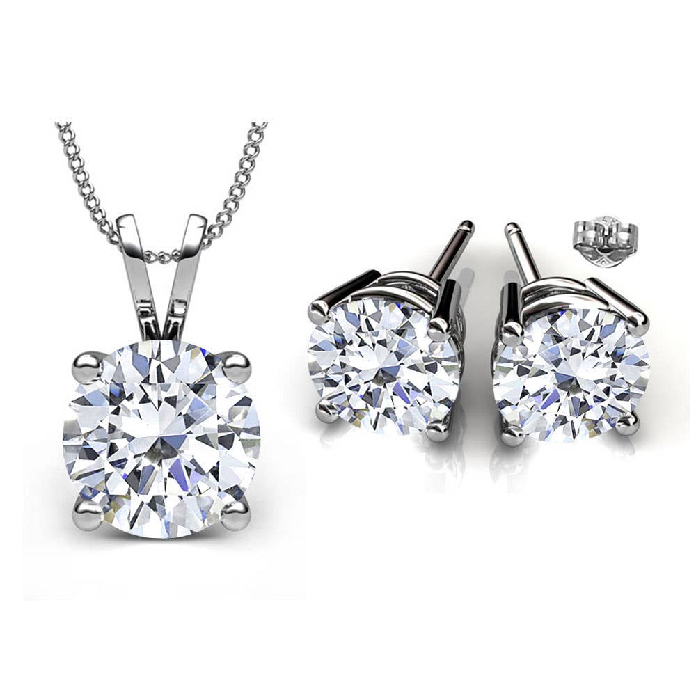Minimalist Swarovski Crystal Set: Crystal