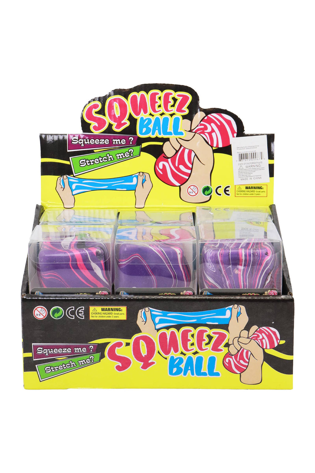Marbled Cube Putty Filled Squishy - 12 Pcs: ASSORTED / ONE SIZE