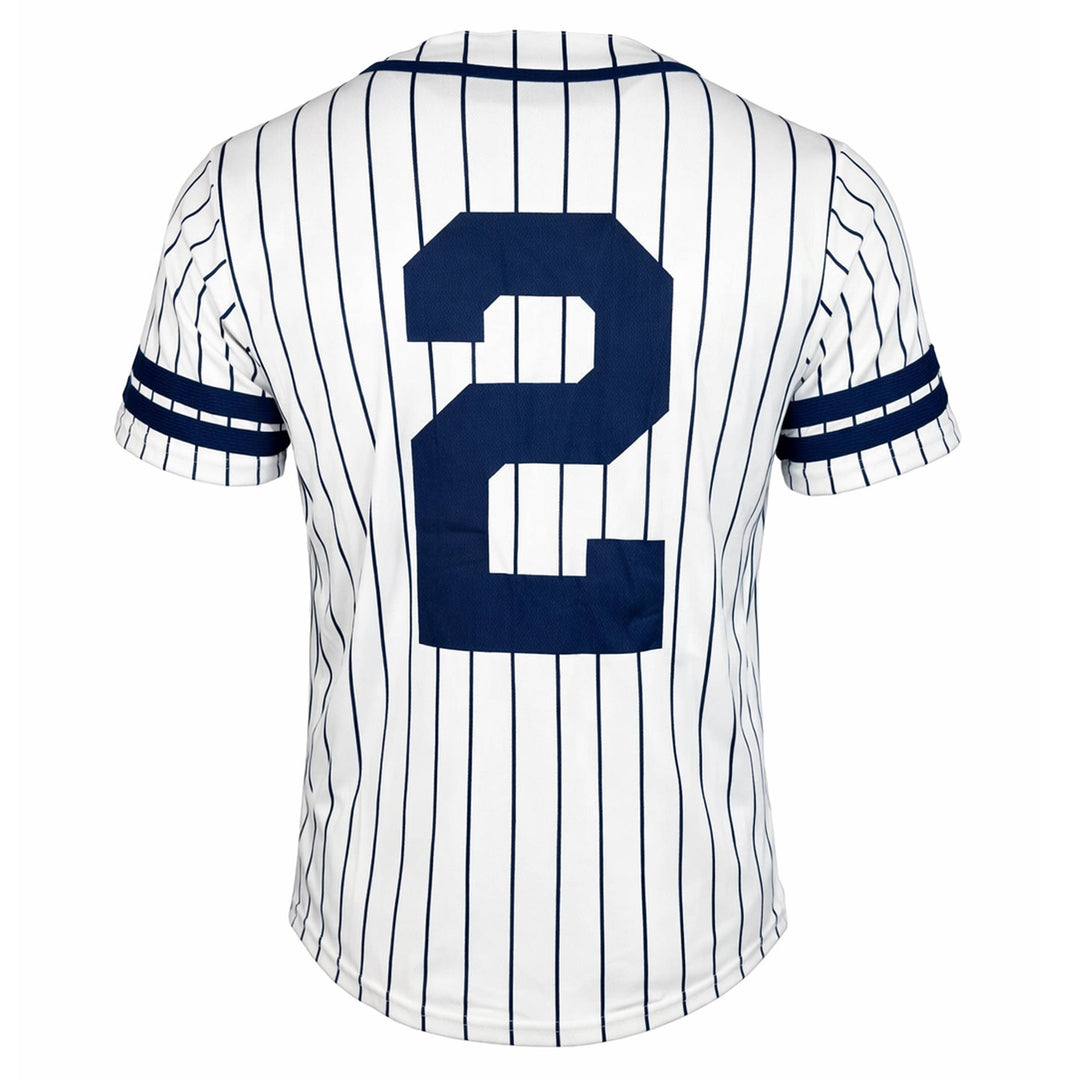 Men's Pinstripe Baseball Jersey Tee: Light Blue/White / S-2XL; 2-4-3-2-1