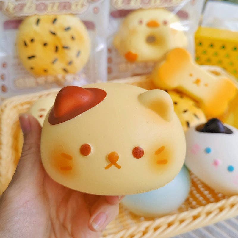 Realistic Food Bread Squishy Slow Rising Stress Relief Sensory Fidget Toy: Bread-chick / 1 pc