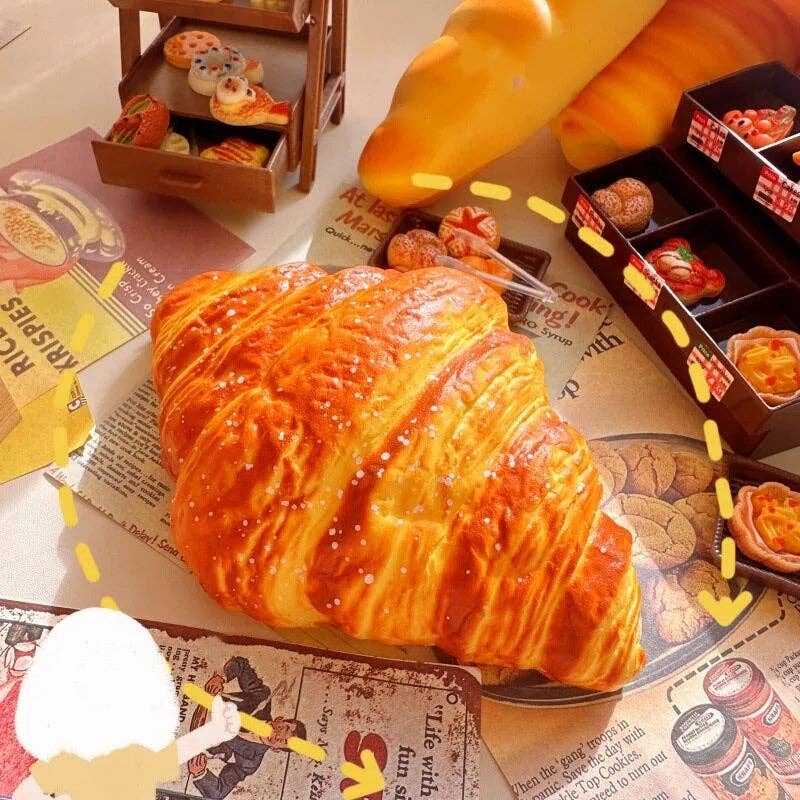 Realistic Food Bread Squishy Slow Rising Stress Relief Sensory Fidget Toy: Bread-chick / 1 pc
