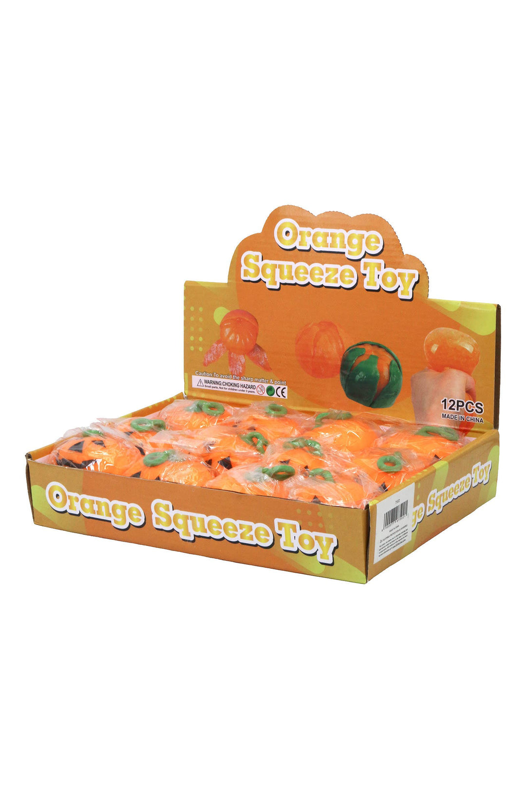 Halloween Jack-o-Lantern Fluffy Slime Filled Squishy Toy: ORANGE / ONE SIZE