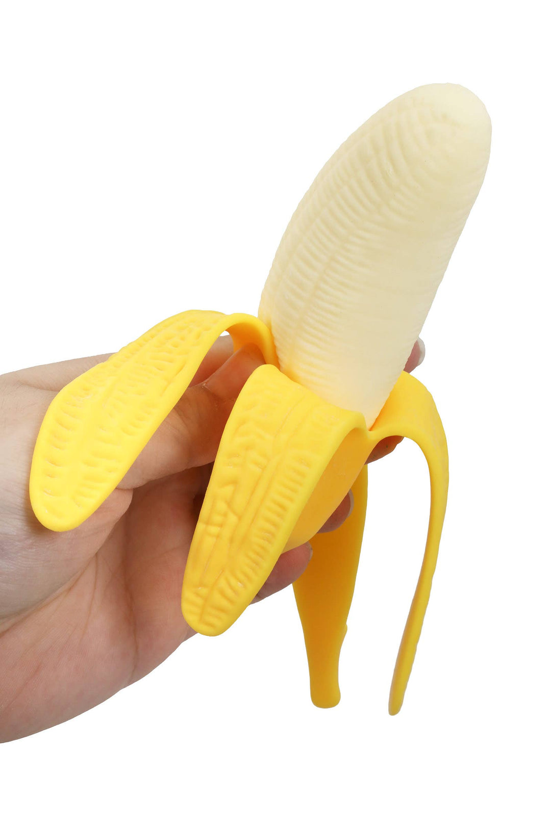 Peeling Yellow Banana Fluffy Slime Filled TPR Squishy Toy: BANANA / ONE SIZE