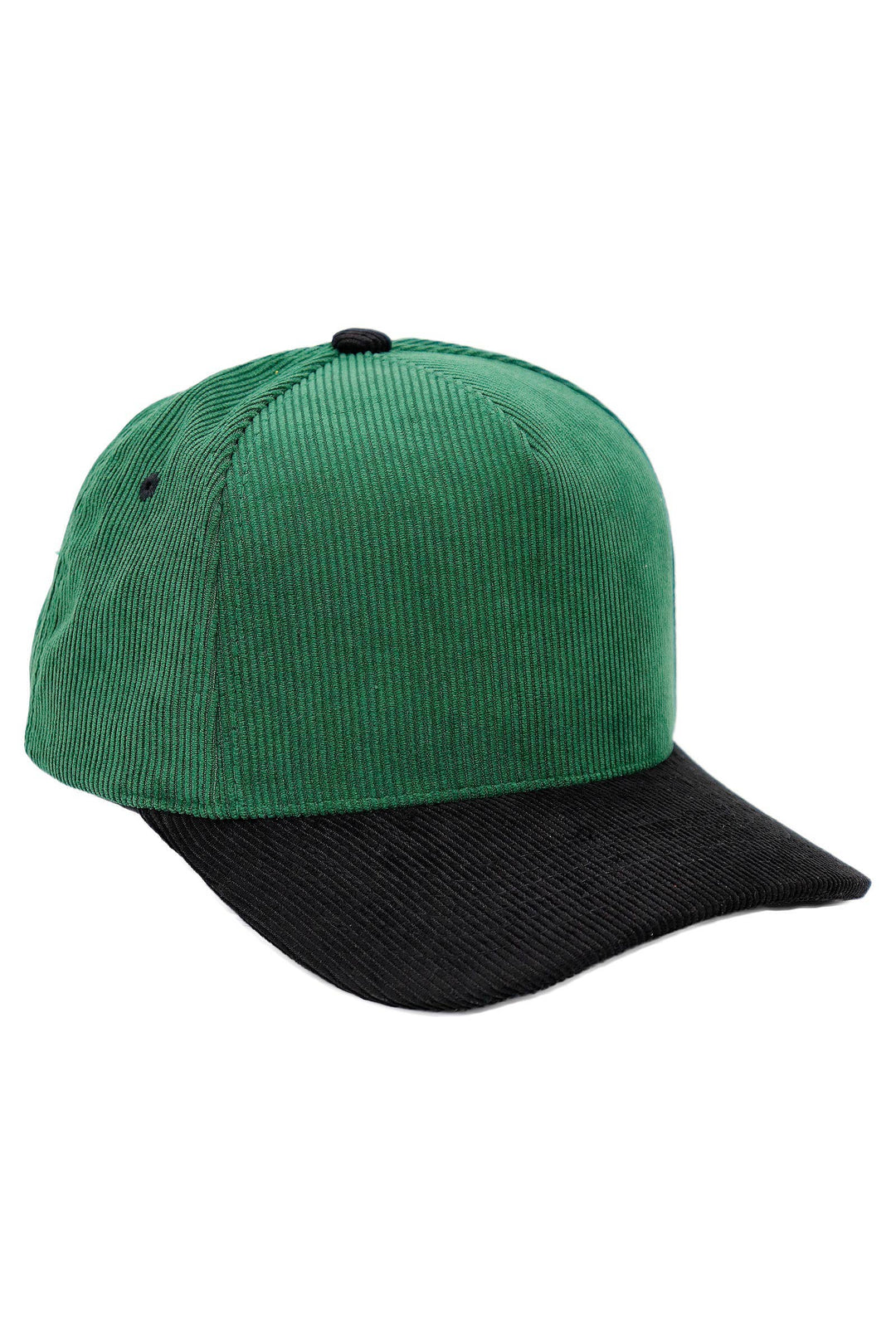 Premium Corduroy Two Tone Baseball Cap: NAVY BLUE/BROWN / ONE SIZE