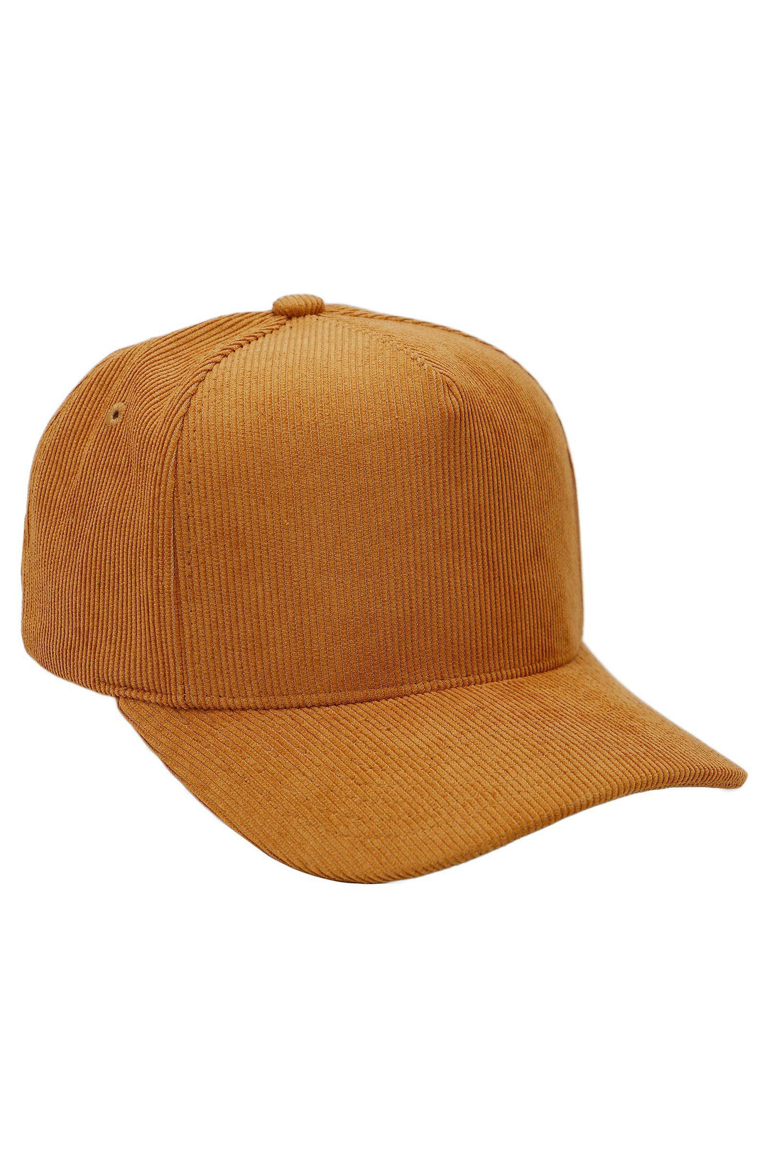 Premium Corduroy Solid Baseball Cap: BROWN / ONE SIZE