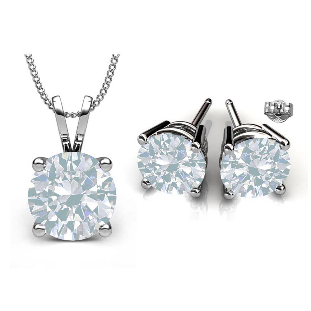 Minimalist Swarovski Crystal Set: Crystal