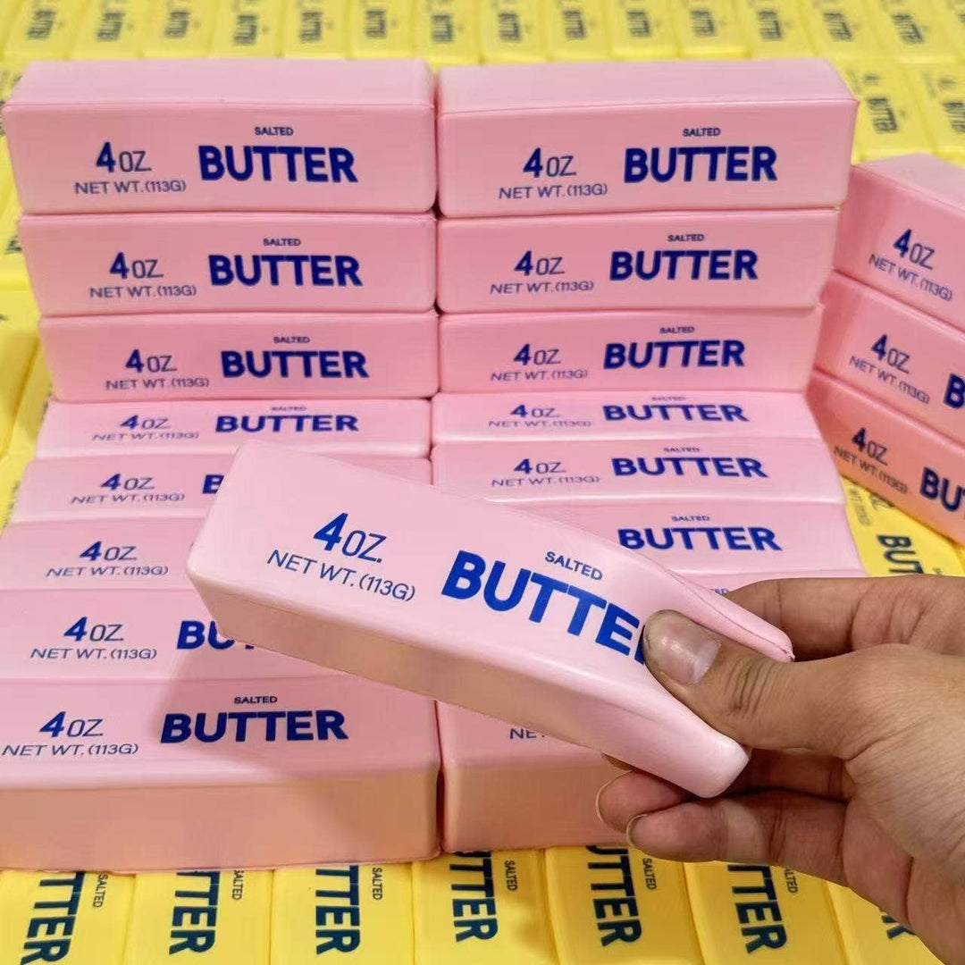 Realistic Butter Stick Squishy Slow Rising Stress Relief Sensory Fidget Toy: Waffle grid chocolate / 1 pc