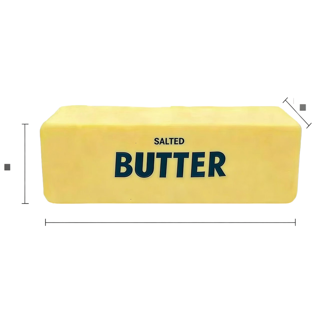 Realistic Butter Stick Squishy Slow Rising Stress Relief Sensory Fidget Toy: Waffle grid chocolate / 1 pc
